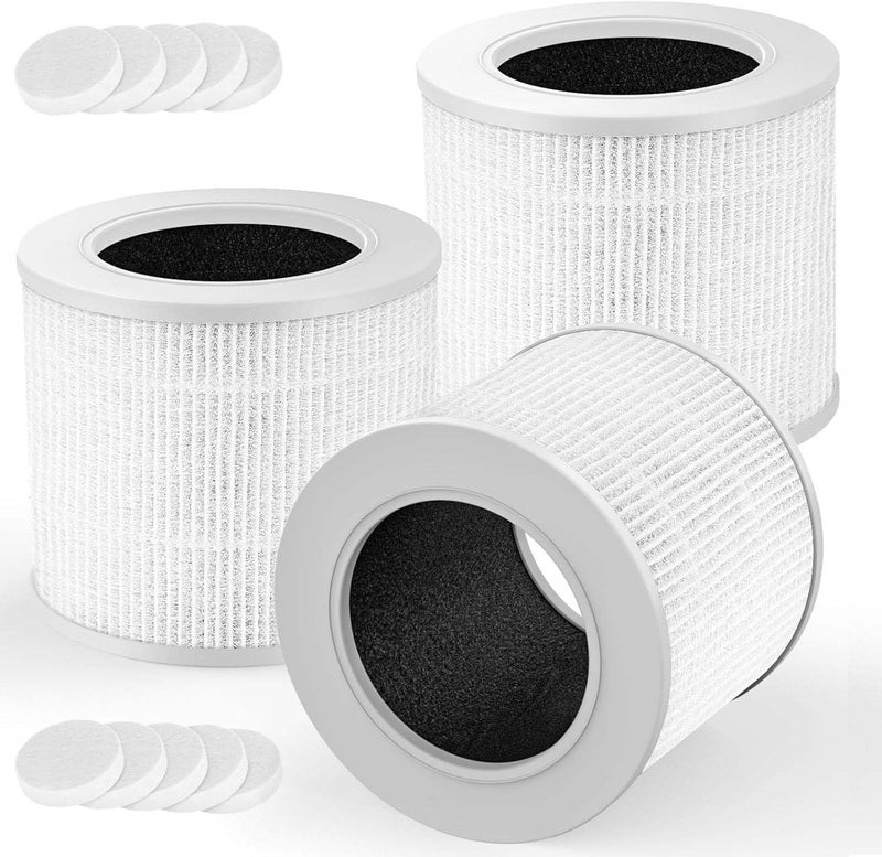 Leemone 3 Pack Core Mini Replacement Filter for LEVOIT Core Mini Air Purifiers, High-Efficiency Activated Carbon - Image 1